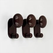 Patères design Carlo Bartoli Con and Con Italie années 70 plastique brun (s