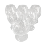 6 late mid-20th crystal tasting glasses