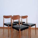 4 Scandinavian chairs skaï black