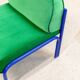 Souvignet armchair reupholstered in green velvet
