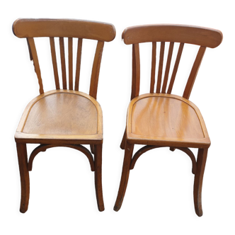 Paire de chaises bistrot après guerre