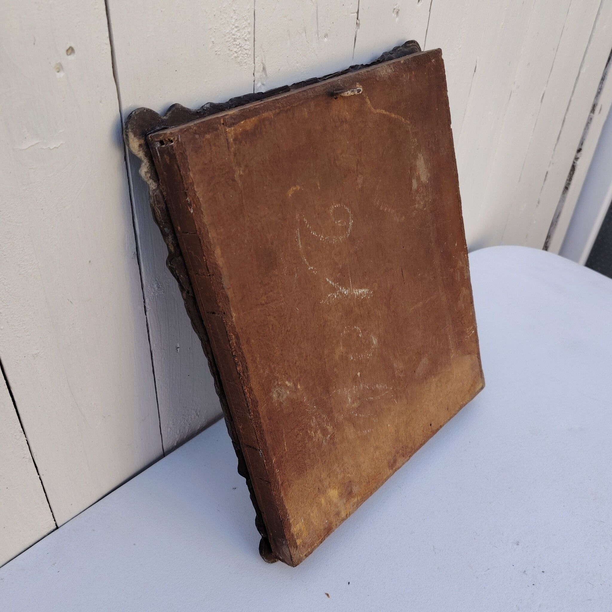 Lead mirror by Irena Jaworska, 1960s-70s