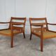 Set of 3 seats and 2 Senator armchairs by Ole Wanscher for Poul Jep