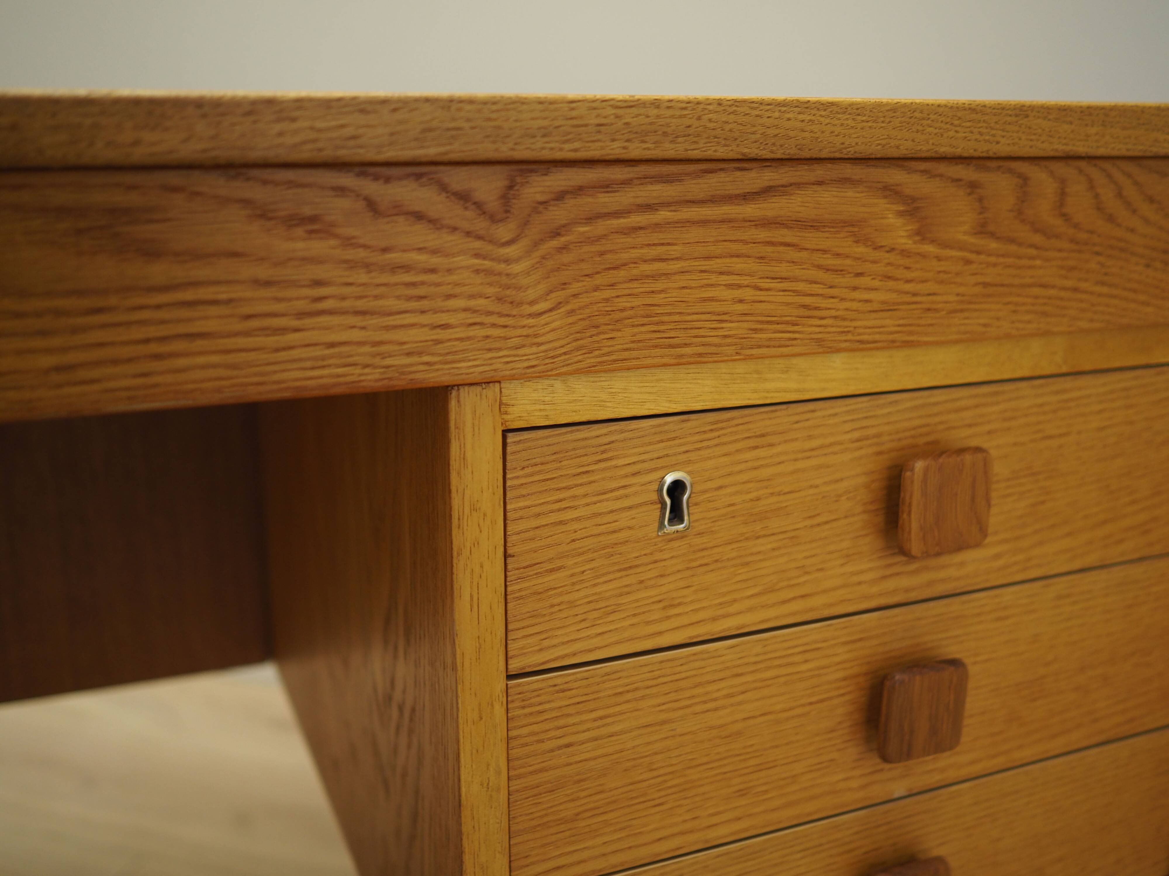 Ash wood desk, Danish design, 1970s, manufacturer: Domino Møbler