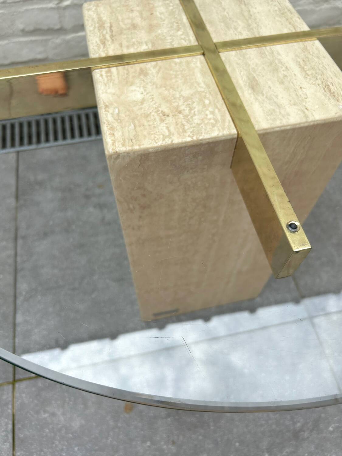 Artedi travertine coffee table 1970