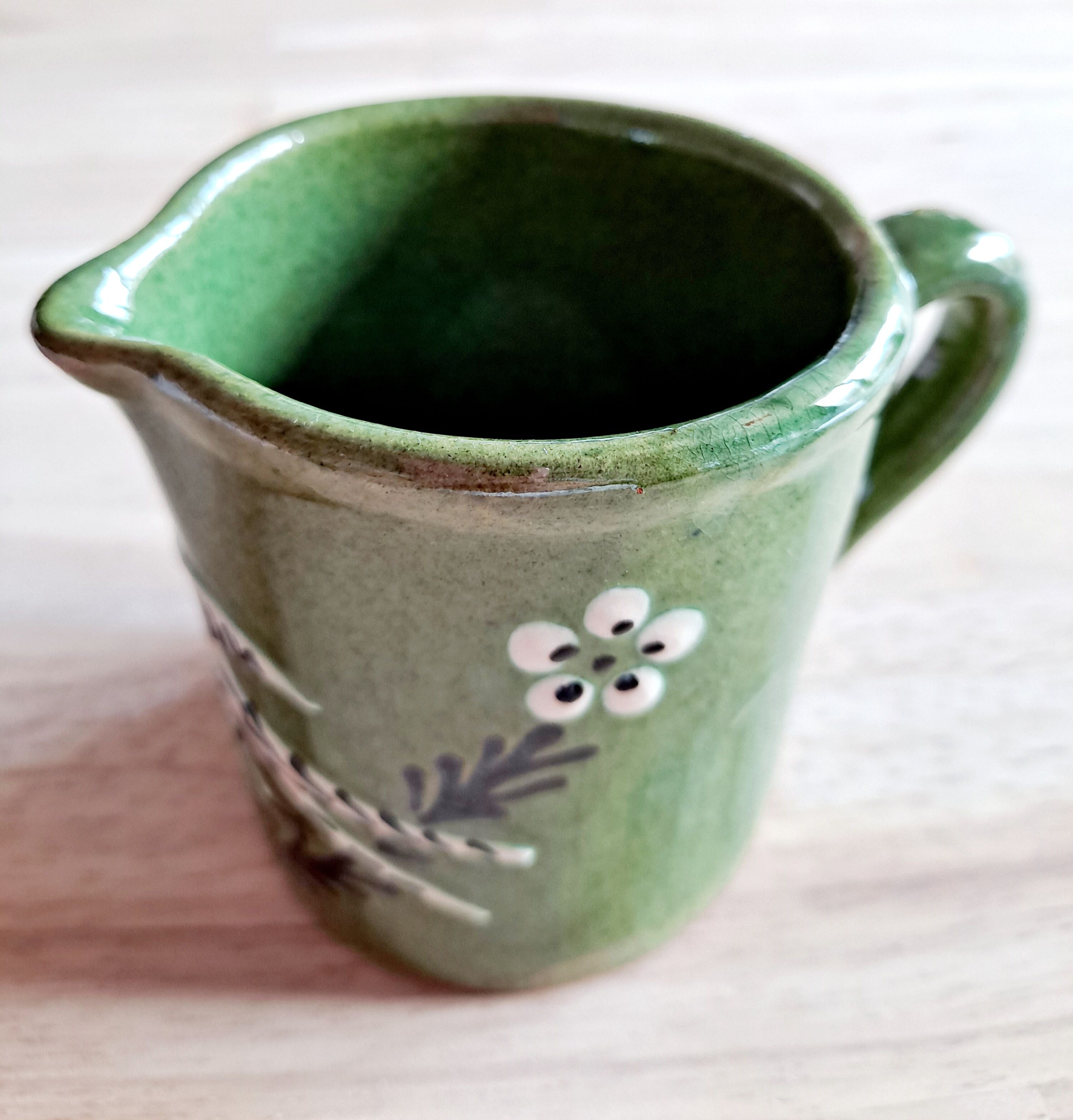 Milk pot bird glazed earth Savoie