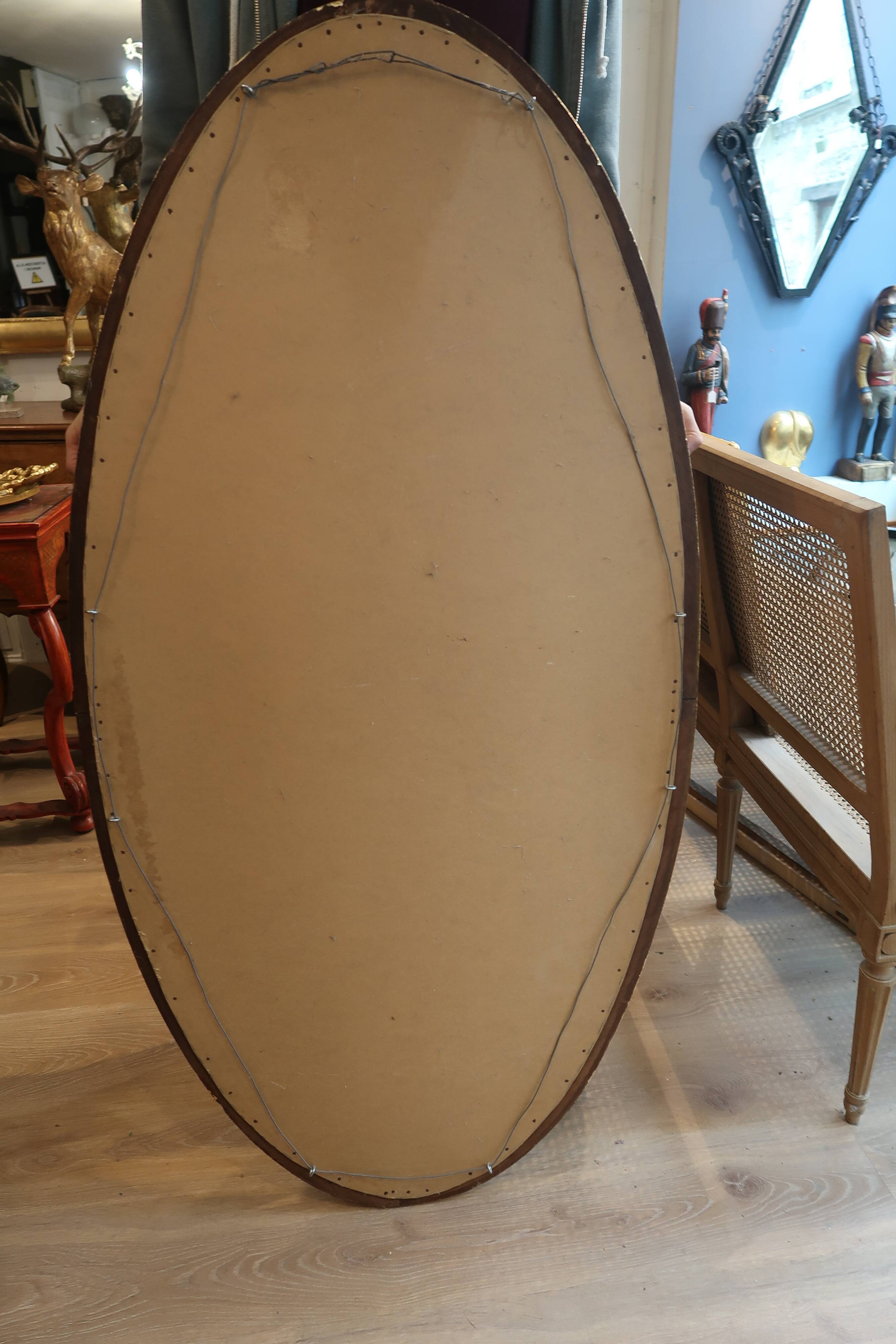 Empire style oval mirror