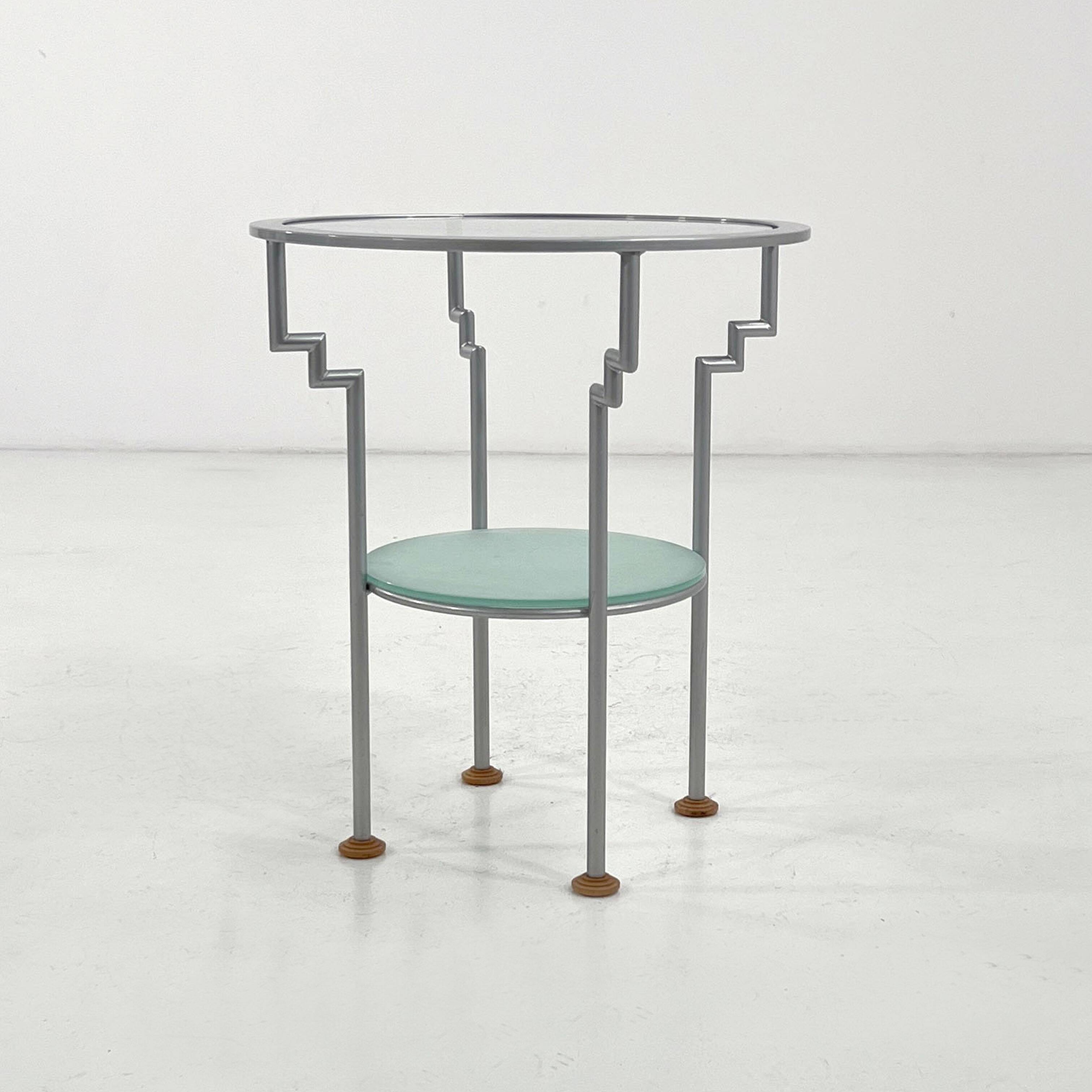 Memphis metal and glass table, 1980