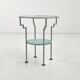 Memphis metal and glass table, 1980