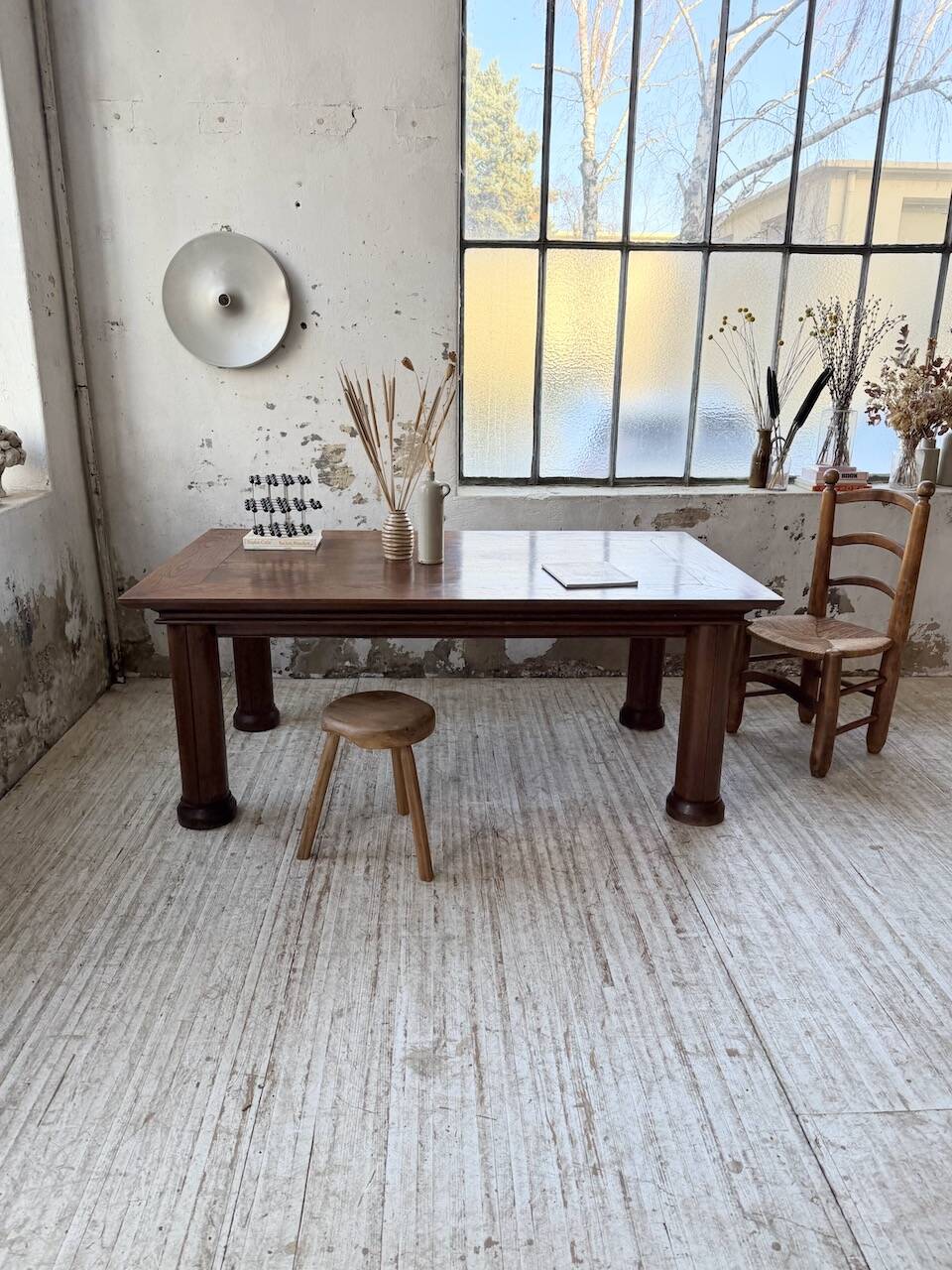 Dudouyt oak dining table 1940