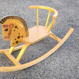 Vintage wooden rocking horse