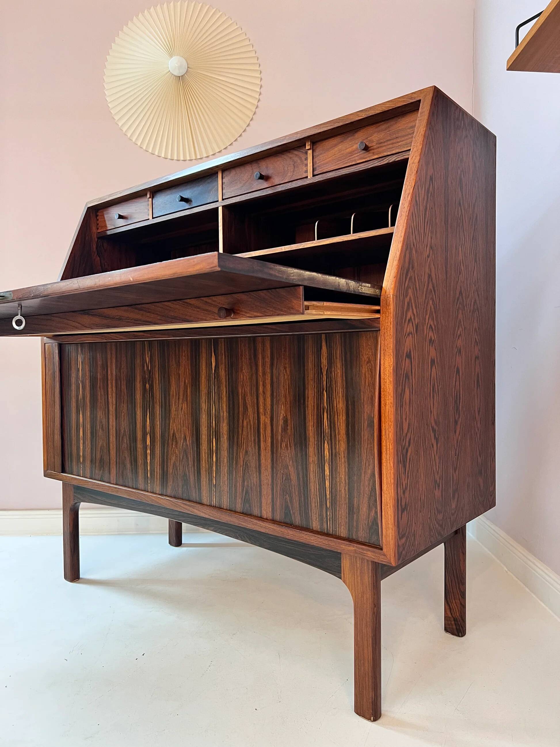 Secrétaire en palissandre par Bernhard Pedersen & Sohn