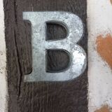 Letter B in zinc