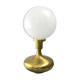 Lampe de table italienne en laiton et en verre opalin
