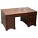 Double-sided partner's desk in walnut, George III, circa 1780, with lion head handles.