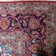 Antique Kashan wool rug, medallion & allover floral, crimson & navy, c. 1920s — 283 × 384 cm — 1C1279