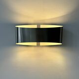 Pair of vintage wall lights, brushed metal, France, 1980