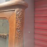 Art deco oak mirror
