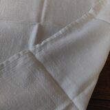 Pair of antique cotton damask napkins with AC monogram
