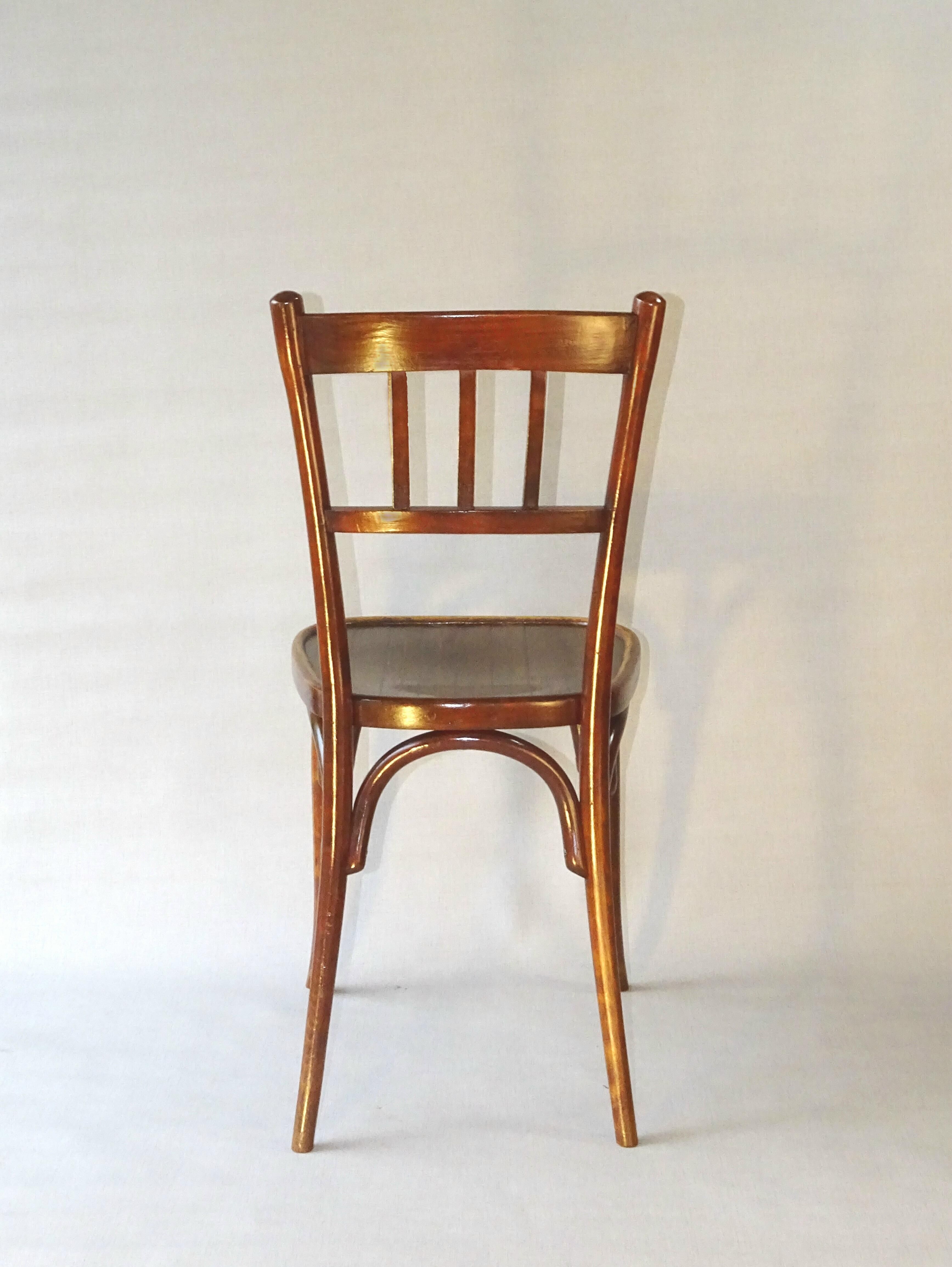 Chaise de bistrot Baumann 1925 assise bois
