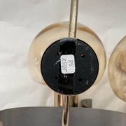 Pair of mid-century modern italian glass and metal wall lights