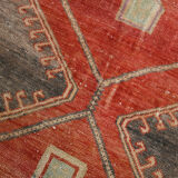 3x11 geometric red oushak runner