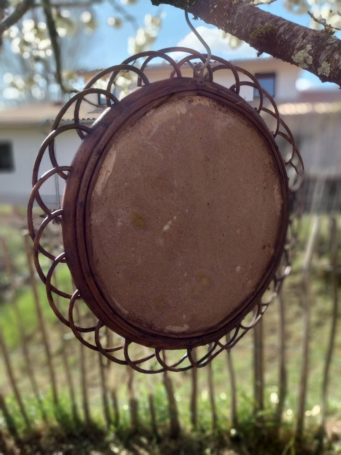 Rattan mirror