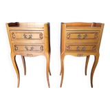 Set of two solid wood style bedside tables in very good condition