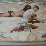 Oil on canvas - Andrei Kabanov - Seaside Holiday - 1990