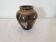 Unsigned brown glazed ceramic vase - height 14cm
