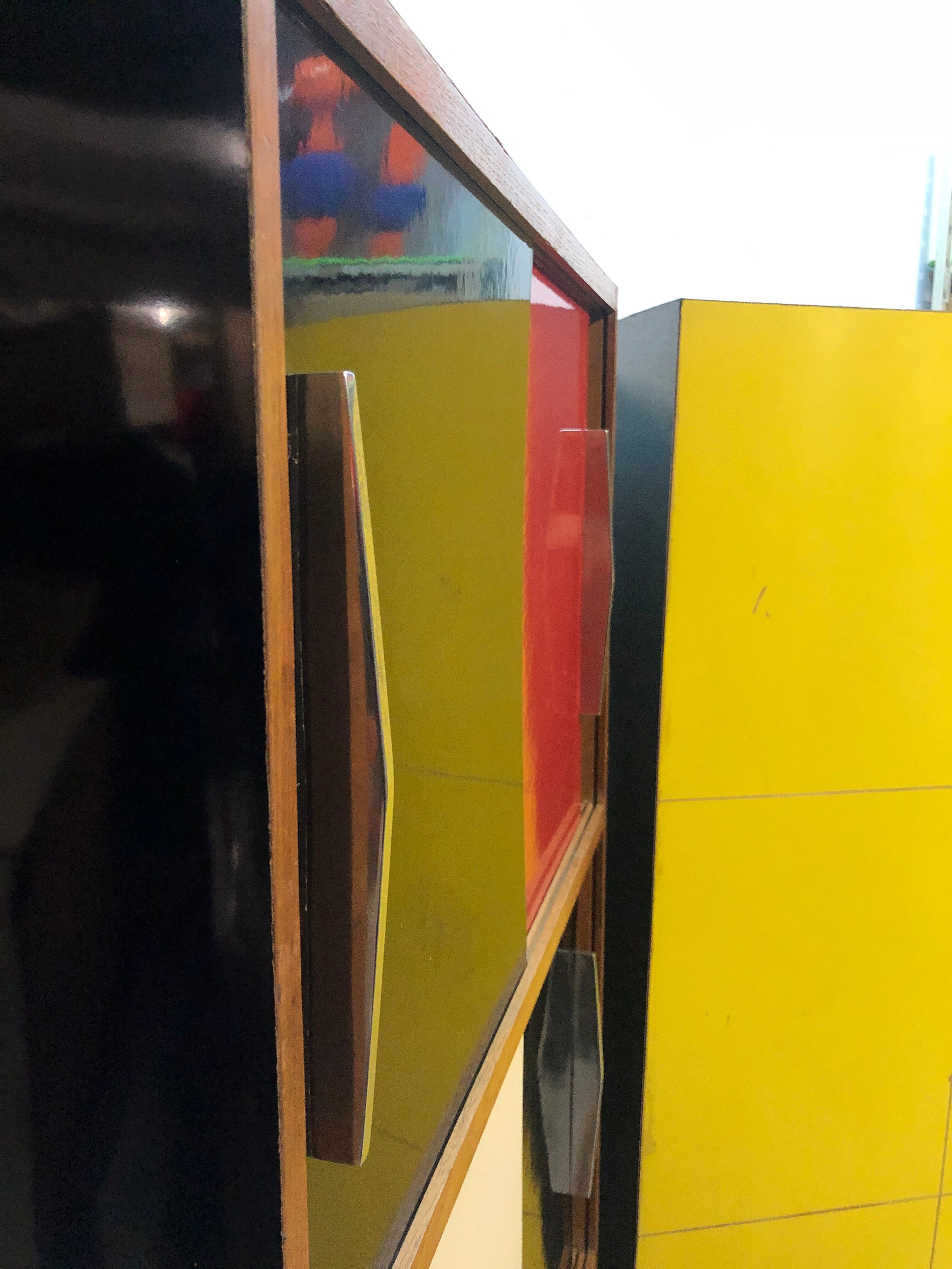 Pair of storage furniture 1960 covered with chromatic melamine 1960