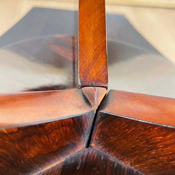 Table d'appoint ronde Art Déco en placage de palissandre, France, années 1930