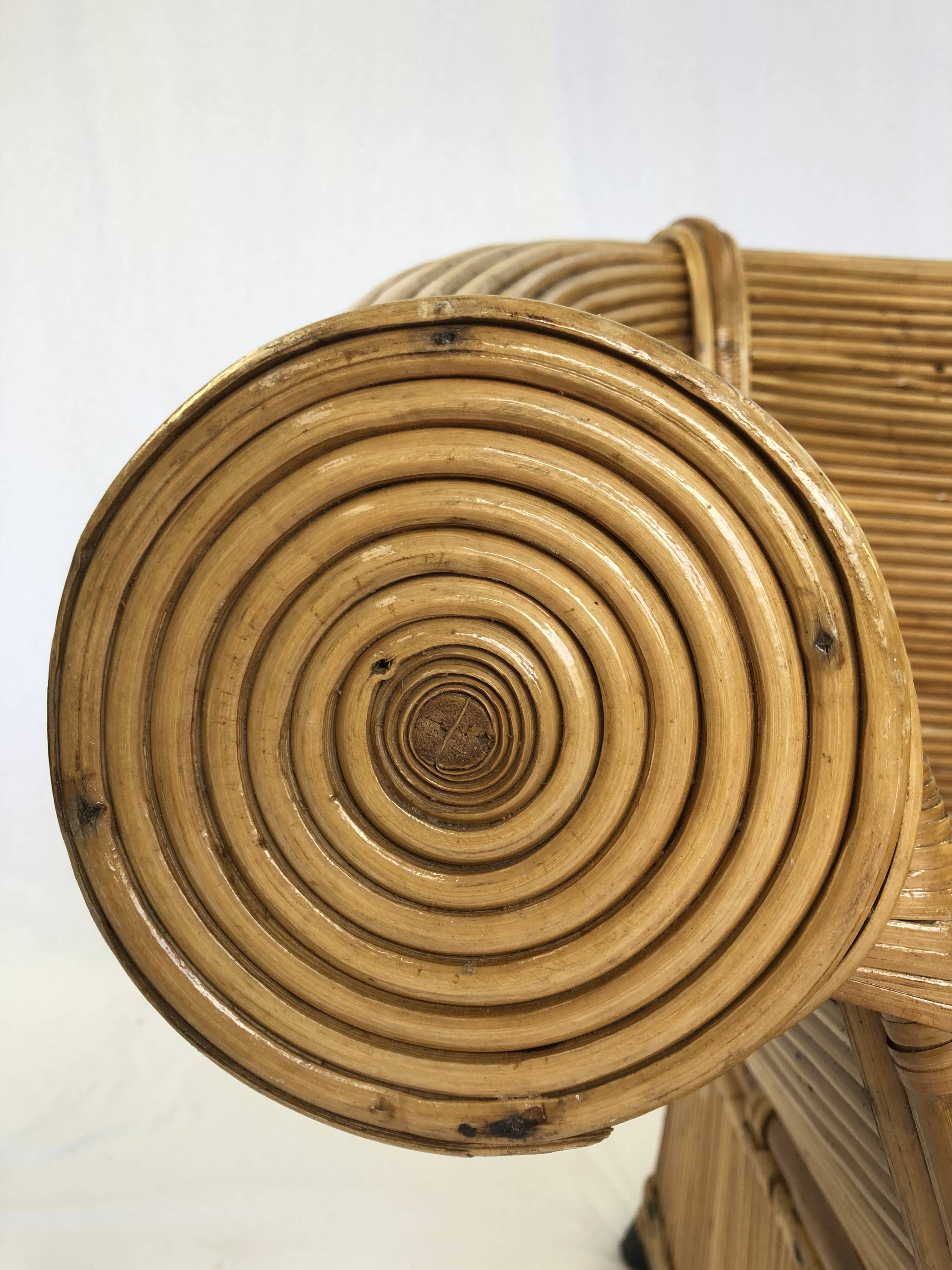 Fauteuil vintage en rotin