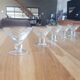 5 coupes à champagne en verre taillé