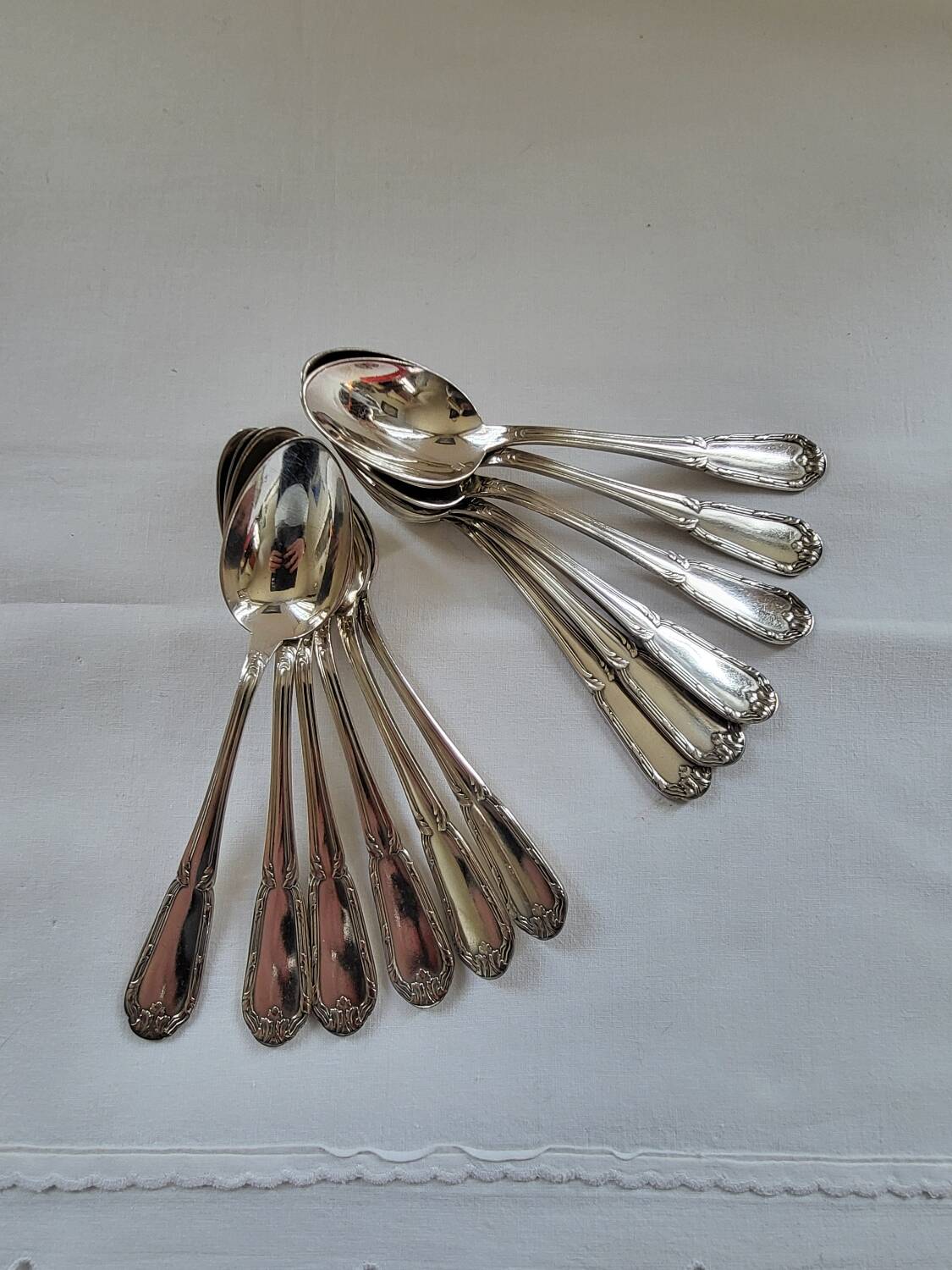 6 small silver-plated Boulenger spoons