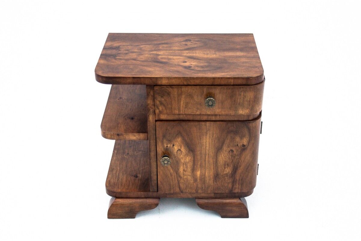 Art deco bedside tables, poland, 1950s