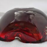 Green and red glass ashtray 70