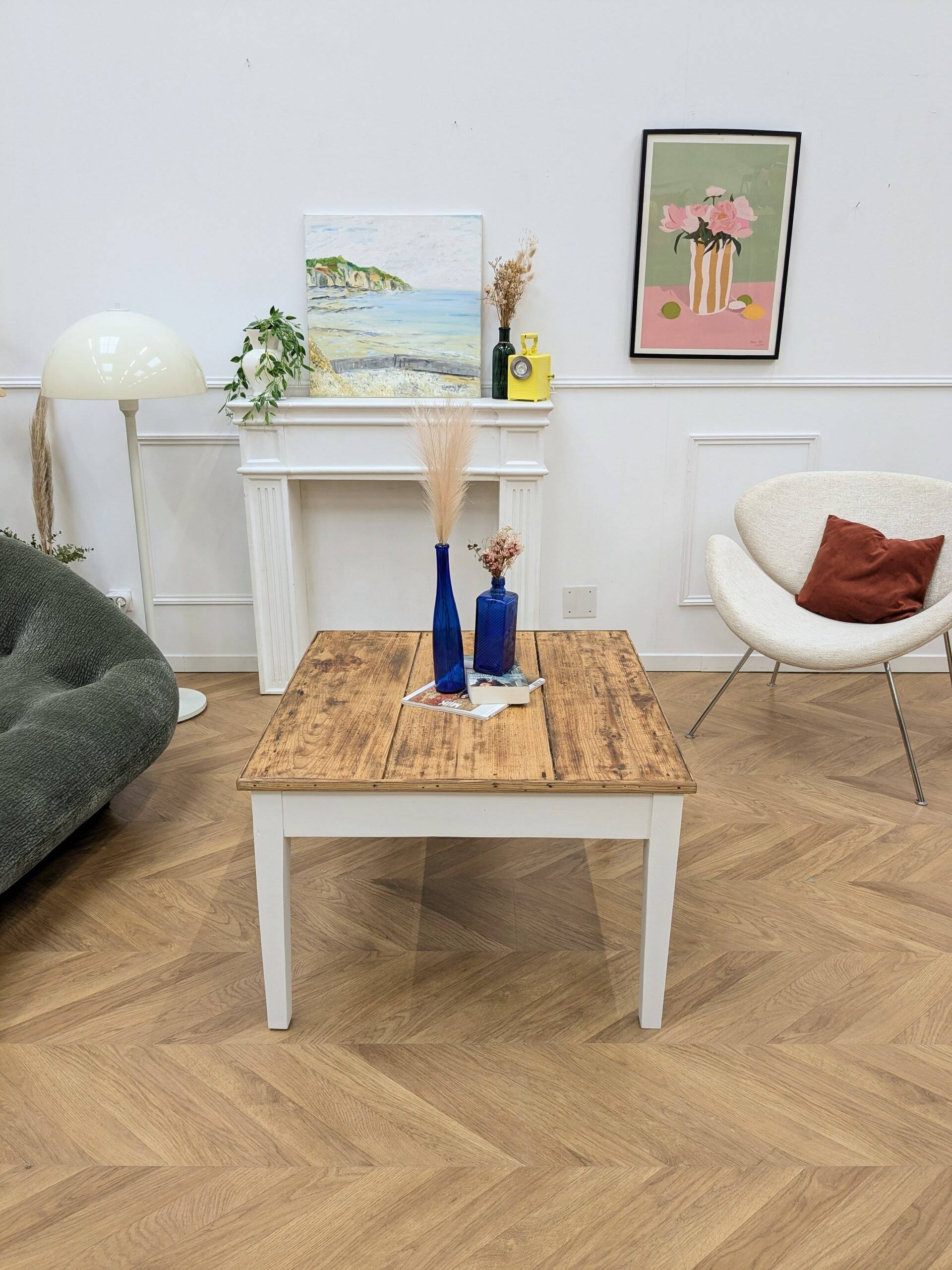 Ancienne table basse de campagne