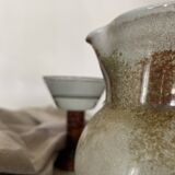 Vintage glazed ceramic water/orangeade carafe, 1950