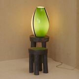 2 large Eglo Empori model lamps in vintage Murano glass Circa 1990