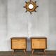Pair of night table feet compass bedside end of vintage sofa old 1950 1960 retro
