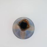 Fournier Demars vase in blue enameled ceramic