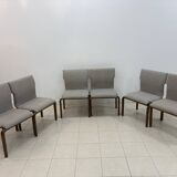 Nesting walnut chairs, Sauder designare, 1960s, USA