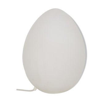 Domec Luminaires milk glass egg-shaped table light, France 1985