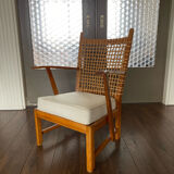 Vintage wicker armchair 1930s