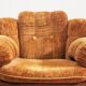 Velvet armchairs and sofa, 1970s, set of 3