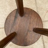Tripod wooden stool vintage design 1960