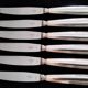 6 Silver Metal Cheese Knives Ravinet d'Enfert Pearl Model