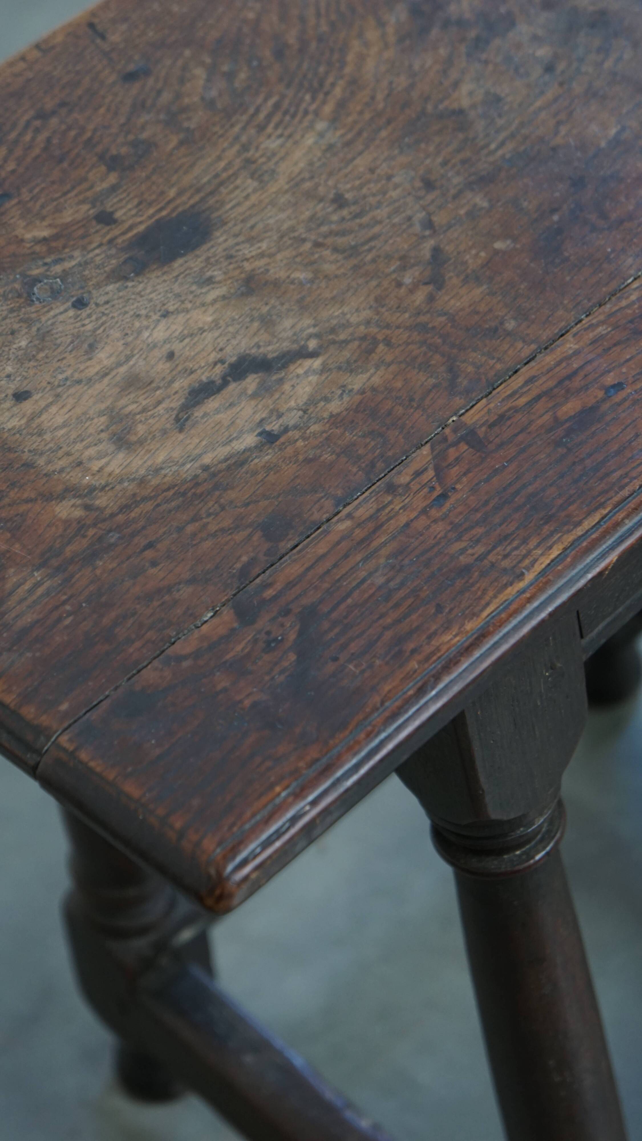 Large Antique English Side Table / Stool