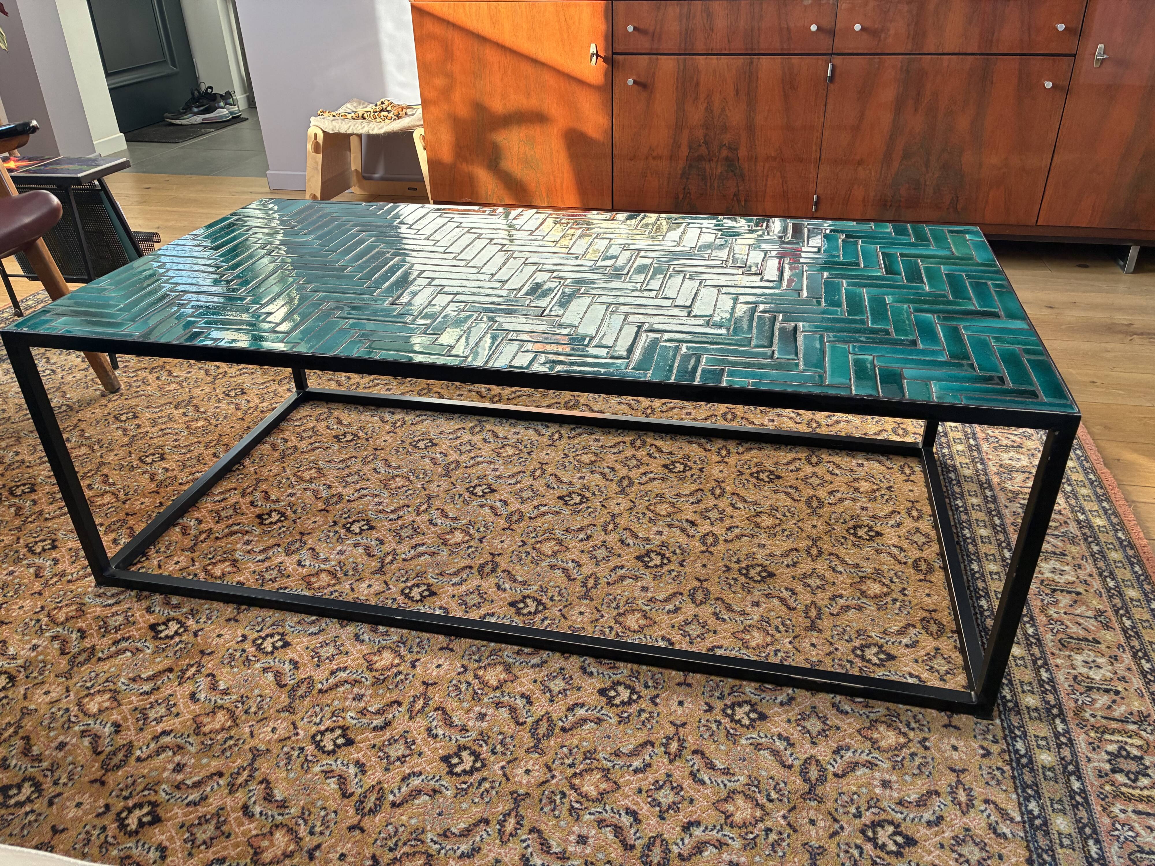 Contemporary ceramic tile table
